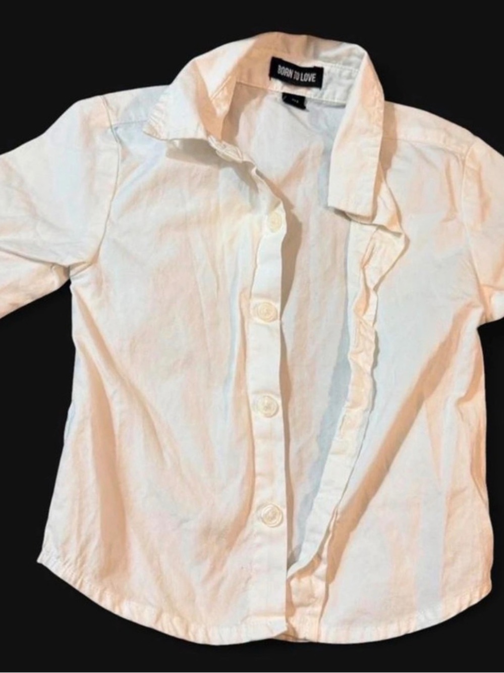 Kids White Button-Down Shirt